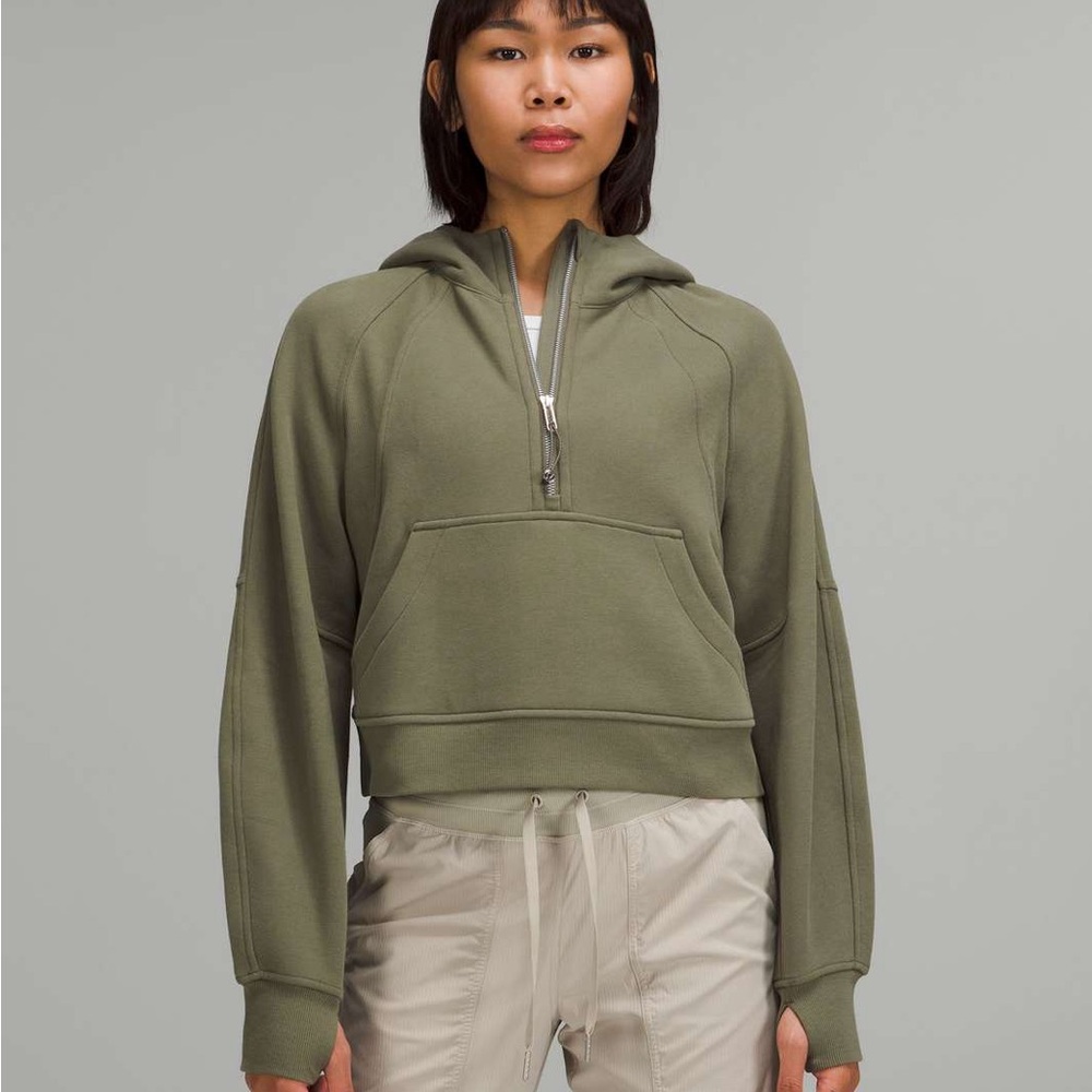 Scuba oversized half zip hoodie